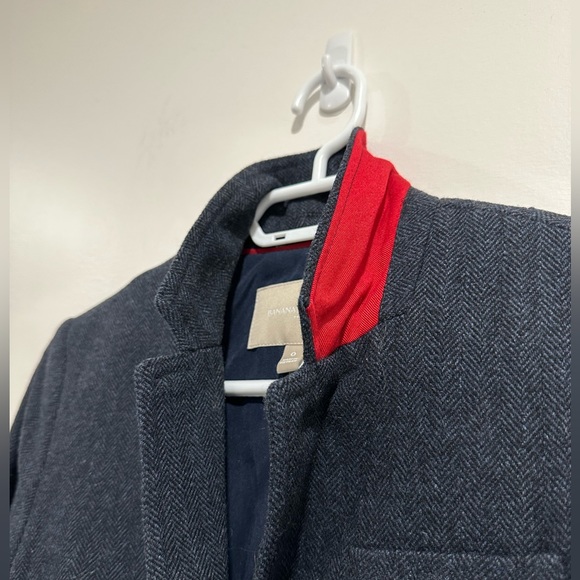 Banana Republic Factory navy tweed blazer Size 0 - Picture 2 of 12